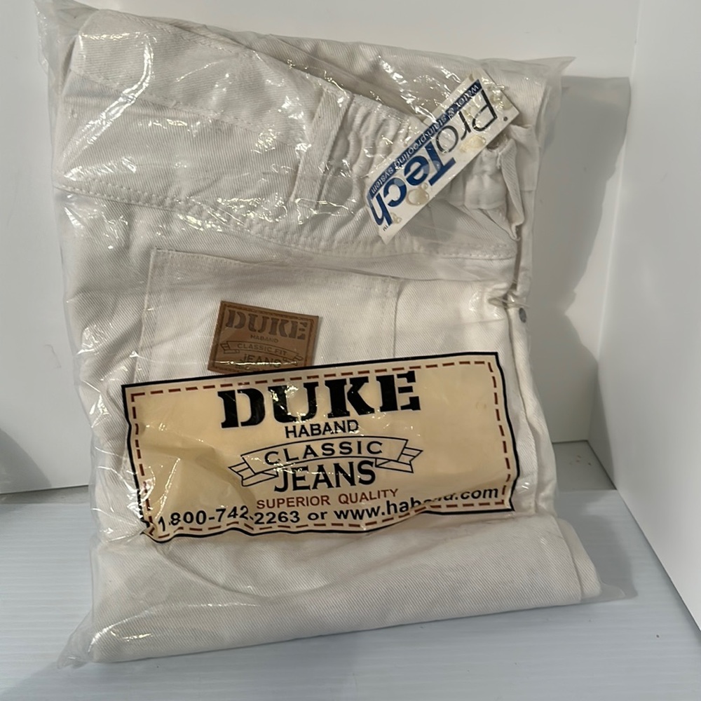 Duke Haband Classic Jeans White NWT Men’s size 40